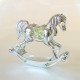 ROCKING HORSE SILVER - Cm. 10 x 9 - Swarovski Elements