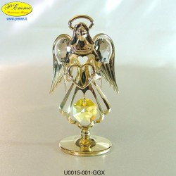 ANGEL WITH HEART GOLD - cm. 8 x 5 - Swarovski Elements