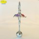 BALLERINA CLASSICA SILVER - Cm. 14 x 6 - Elementi SWAROVSKI