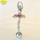 BALLERINA CLASSICA SILVER - Cm. 14 x 6 - Elementi SWAROVSKI