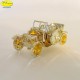 VINTAGE CAR WITH CLOCK GOLD - Cm. 9 x 4.5 x h.4 - Swarovski Elements