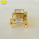 VINTAGE CAR WITH CLOCK GOLD - Cm. 9 x 4.5 x h.4 - Swarovski Elements