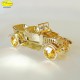 VINTAGE CAR WITH CLOCK GOLD - Cm. 9 x 4.5 x h.4 - Swarovski Elements