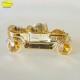 VINTAGE CAR WITH CLOCK GOLD - Cm. 9 x 4.5 x h.4 - Swarovski Elements