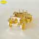 VINTAGE CAR WITH CLOCK GOLD - Cm. 9 x 4.5 x h.4 - Swarovski Elements