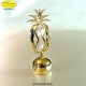 PINEAPPLE ON BALL GOLD - cm. 8 x 3 - Swarovski Elements