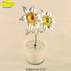 SATIN SILVER VASE WITH FLOWERS 2 - Swarovski Elements