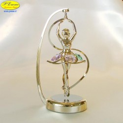 BALLERINA CLASSIC REVOLVING GOLD - Cm. 14 x 8 - Swarovski Elements