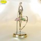 BALLERINA CLASSICA GIREVOLE GOLD - Cm. 14 x 8 - Elementi SWAROVSKI