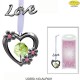 BOOKMARK "LOVE" CHROME - Swarovski Elements